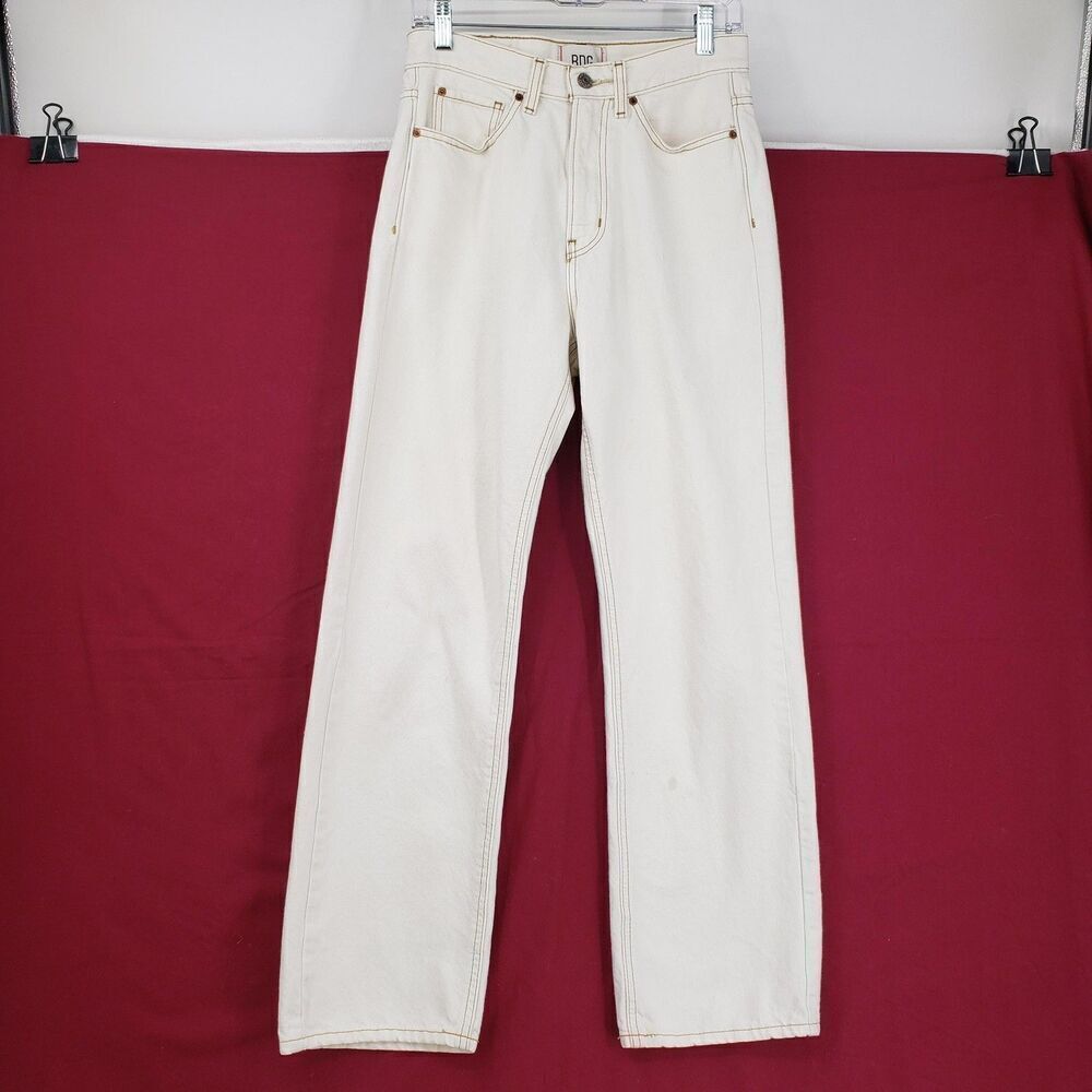 BDG Jeans Womens 27 Off White Cowboy Jean Straight Leg Urban Outfitters Denim